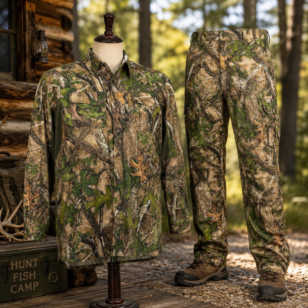RedHead Mens Camo Hunting Set Shirt 2XL Pants XL Forest Camouflage 479R3594